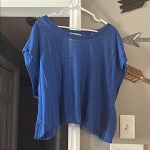 Blue Women's Open Back Top